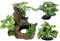 Smoothedo-Pets Aquarium Plants Fish Tank Decorations Fish Cave Plastic Artificial Plant Goldfish Waterscape Fish Hides Snake Tank/Reptiles Plants (A-3pcs Set),Medium