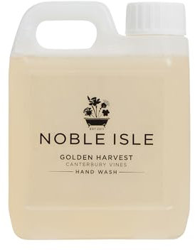 Noble Isle Hand Wash Refill | Luxury Hand Wash Liquid Soap For Men & Women | Organic Vegan Friendly, Real Perfume, Britain In A Bottle | Made In The UK - 1L Refill Pack (Golden Harvest,1L)