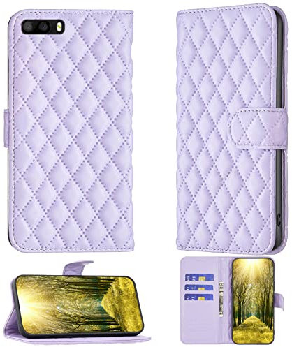 Aroepurt Custodia per Klipad Smartphone 5 pollice 4G LED Custodia Compatibile con Klipad Smartphone 5 pollice 4G LED Cassa Del Telefono Vibrazione Del Basamento Della Copertura Donne Portafoglio Viola