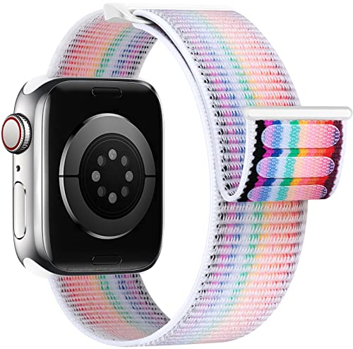 Yoohoo Nylon Straps Compatible with Apple Watch Straps 38mm 40mm 41mm 42mm(Series 10) Women Men,Upgraded Soft Nylon Strap Replacement Watch Bands for iWatch Series 10 9 8 7 6 5 4 3 2 1 SE