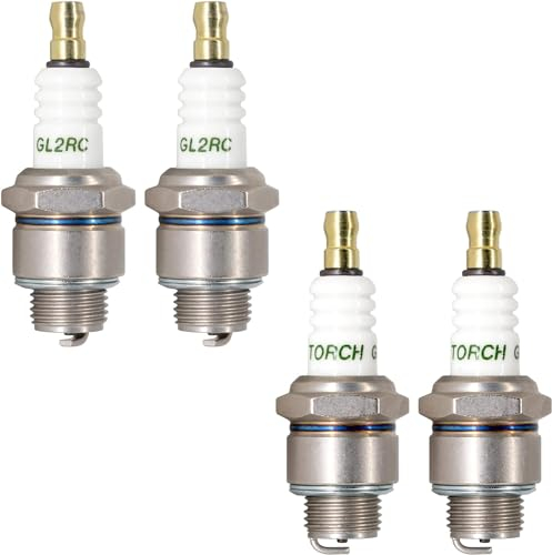 TORCH 4pcs GL2RC Zündkerzen Ersetzen für NGK 5798/BR2-LM Zündkerze, für CHAMPION RJ19LM/T10, QJ19LM, RJ19LMC Zündkerze; für BRISK JR19 Zündkerze; für DENSO W9LMRUS Zündkerze, OEM