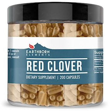 Earthborn Elements Red Clover, 200 Capsules, Pure & Undiluted, No Additives