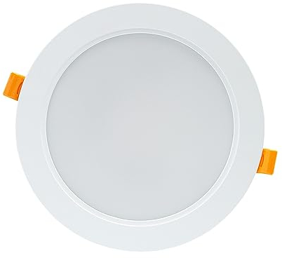 NCC-Licht LED Einbauleuchte Downlight DURE 3 Weiß rund Ø17cm IP54 18W 2200lm Neutralweiß 4000K 110°