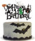 SYKYCTCY 1 Pack Halloween Happy Birthday Cake Topper Glitter Halloween Wizard Ghost Pumpkin Cake Pick Decoration for Haunted House Witch Pumpkin Autumn Themed Cake Decoration Birthday Party Supplies
