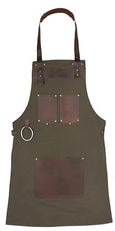 Delantal de carnicero de cuero de grano superior, delantal de carnicero, delantal de cocina, delantal de barbacoa, delantal de chef, delantal de bricolaje, delantal de carpintería, regalo para él