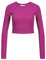 JJXX Jxfeline Str LS Rib tee Jrs Noos Camiseta de Manga Larga, Fucsia Red, S para Mujer