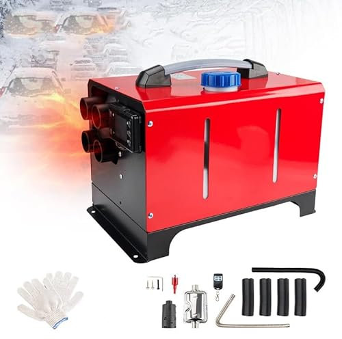 Fesuda 12V Diesel Standheizung 5KW Dieselheizung Diesel Air Diesel Heizung mit LCD Schalter Fernbedienung Schalldämpfer, Luftheizung Standheizung Auto für Auto RV Boote LKW KFZ PKW Square (4 Hole)