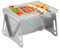 Grille de Barbecue Pliable Foyer de Feu de Camp Portable Barbecue au Charbon de Bois Relevable, Foyer Acier Inoxydable pour Camping Pique-Nique Jardin avec Sac, Grille d'extérieur Pliante