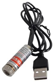 Módulo láser de línea roja módulo láser industrial enfoque ajustable Diámetro del conector USB de longitud de línea de 39 ″ 12 mm (traverse-1 pack)