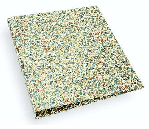 libralides - Ringordner DIN A4 handgemacht Medicea 2-Ring mit Motiv/Muster für 200 Blatt (schmal) - Bunter Ringbuchordner für Papier, Folien & Dokumente - Sammelordner Motivordner mit Blumen Muster