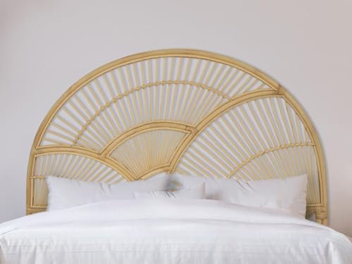 Vente-unique-Bett-Kopfteil 140 cm - Rattan - Holzfarben - EFELA