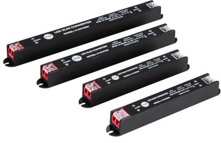 HEXIM LIGHT Netzteil IP20 Slim Trafo 24V/DC Transformator 36-100W, 1.5A-4.2A - kein LED-Flimmern, kein Transformator-Rauschen - Möbel Driver Slimline für LED Strip Band (H 24V-50W / 1STK)