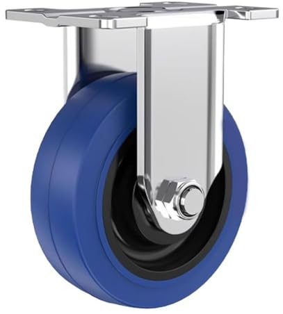 BaYte 3/4/5 Zoll industrielle Stummschaltung aus Gummi, robuste Möbelrollen, für Wagen, Möbel, Werkbank, 1 Stück,Fixed caster,4inch