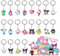 Gxhong Lot de 20 Porte-clés Silicone Anime - Kuromi - Cadeau Enfant Anniversaire - Décoration Sac à Dos