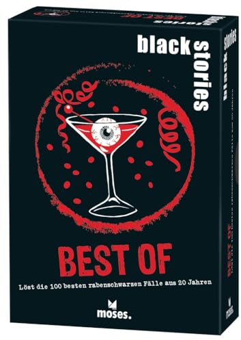 moses. Black Stories Best of - Die 100 besten Rätselfälle zum 20. Jubiläum als Sonderausgabe, Krimi Kartenspiel mit Spielvariante und Punktechips, Rätselspiel für Jugendliche und Erwachsene