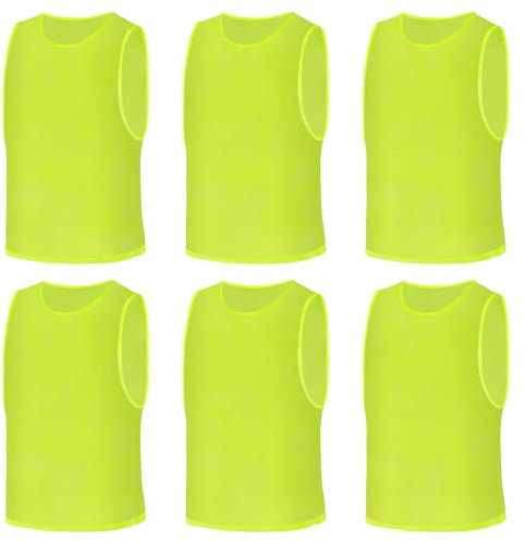 AUYAO Pettorine da Allenamento, Pettorine per Allenamento a Squadre, Casacche Calcio Gilet da Allenamento, Scrimmage Formazione Gilet Sports Bibs, Mesh Scrimmage Gilet Traspirante-Bambini