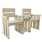 SDWEHO7 Gartenbank mit integrierte Tisch und untere Ablage, Outdoor-Bank, Zweisitzer-Bank, Balkon-Bank für Garten, Terrasse und Balkon, 150 cm Kiefernholz Imprägniert