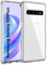 HuwaiH Handyhülle für Samsung Galaxy S10 Plus Hülle, Antikratzer, Anti-Schock, Anti-Rutsch Schutzhülle, Unterstützt kabelloses Laden, Nicht Vergilben Anti-Fingerabdruck Hülle(Transparente)
