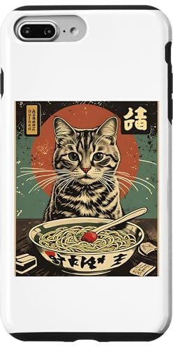 iPhone 7 Plus/8 Plus Anime Manga Kawaii Urban Lifestyle Streetwear Ramen Cat Case
