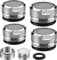 EXQUIMA 4 PCS Tap Filter, Stainless Steel Faucet Aerator with Brushed Finish, 24MM M24x1 Thread, Easy to Install, Saves Water & Reduces Noise