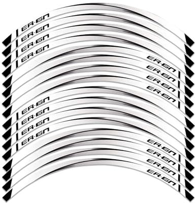 Rueda Moto 17 Pegatinas Reflectantes Para Cubo Rueda Motocicleta Para ER-6N Cinta Adhesiva Con Raya Llanta Moto Accesorios Calcomanía Calcomanía(Silver)