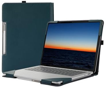Laptop Case Cover for Microsoft Surface Laptop Studio 1 & 2 14.4 inch Detachable Notebook Sleeve Computer Bag Ultrabook PU Shell (Drak Green)
