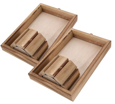 HOMOCONO 2pezzi Vaso Da Muro Legno Per Piante e Fiori Di Decorazione Rustica Per Interni Portafiori Appeso Per Casa e Giardino Stile Contemporaneo e Pratico