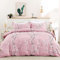 Freyamy Housse de Couette Fleurie 240x260+2 Taie d'oreiller 65x65cm Rose Floral Imprimé Parure de lit 2 Personnes Adulte Fleurs Sets de Housse Couette en 100% Microfibre avec Fermeture Éclair