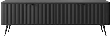 AXLIVING Moderner TV Board schwarz matt Vespasia 163 2D 163cm Breite