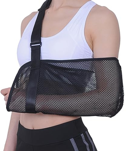 Armschlinge Schulter Einstellbar, Atmungsaktive Armschlaufe mit Schaumstoff Nackenpolster, Universal für linken rechten Arm, Schulterschlinge für gebrochenen Arm, Ellbogen, Ausgerenkte Schulter