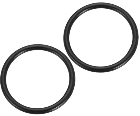 PATIKIL 2 Stück 4mm x 40mm Metall O-Ringe 304-Edelstahl Schwarz Rundringe | O-Ring, Taschenzubehör, Metallringe, DIY-Zubehör für Gürtel, Nähen, Hundehalsbänder, Karabiner, Gurtbänder