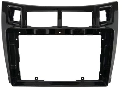 Marco Radio Coche Radio Adaptador Panel Estéreo 9 Pulgadas para Toyota para Yaris para Vitz para Platz 2005-2011 Kit Instalación Plástico 2 DIN(Black Frame)