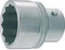Hazet 1100Z-41 Douille carré creux 25 mm/profil à 12 pans extérieurs Taille 41 longueur 68 mm