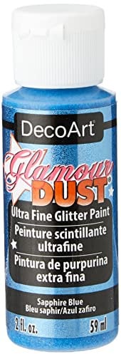 DecoArt Glamour Dust Glitter Paint, Sapphire Blue, 59 ml (Pack of 1)