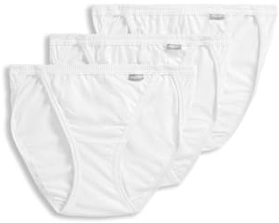 Jockey Women's Underwear 100% Cotton Elance String Bikini - 3 Pack, White, 5