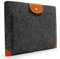 Lavievert mano feltro grigio Custodia in pelle angolo Borsa Sleeve con Button in pelle falda magnetica per Apple 13 MacBook Pro / 13 MacBook Air / 13 MacBook Pro con Retina e più popolare 13-13,3 Inch Laptop / Notebook Computer / Ultrabooks - grigio