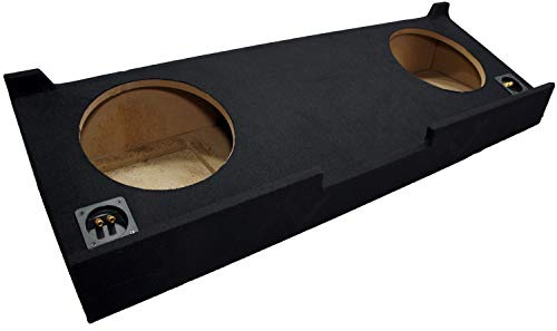 American Sound Connection Compatible with Chevy Silverado or GMC Sierra Crew Cab Truck 2007-2013 Dual 12 Subwoofer Sub Box Speaker Enclosure