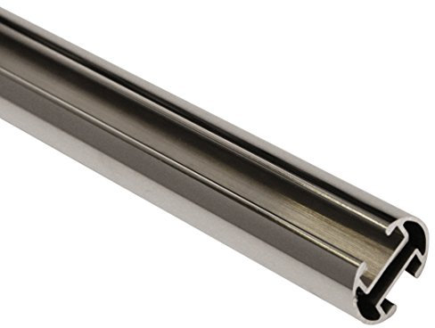 Gardinia Gardinenstange, Metall-Rohr mit Innenläufen, Serie Chicago, Durchmesser 20 mm, Länge 160 cm, Chrom, 31048