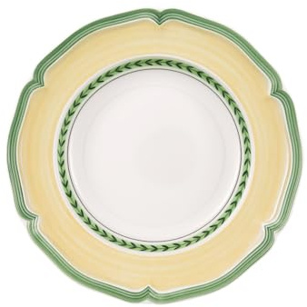 Villeroy und Boch French Garden Vienne Suppenteller, 23 cm, Premium Porzellan, Weiß/Bunt