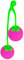 ORION Liebeskugeln Sweet Cherry - intensive Love-Balls für Frauen, mit schwingenden Rotations-Kugeln, für effektives Beckenboden-Training, grün-pink
