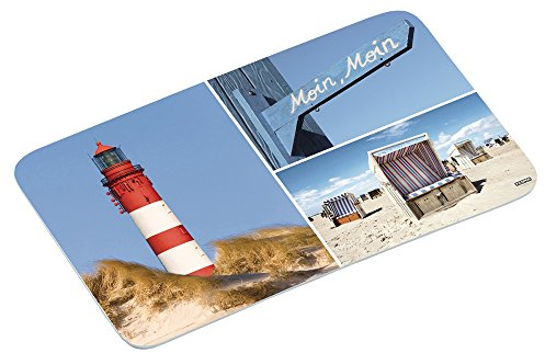 Kesper Frühstücksbrettchen Schneidbrett Schneidebrett/Serviertablett – Verschiedene Modelle, Melamin, Küste, Number: 6 Items