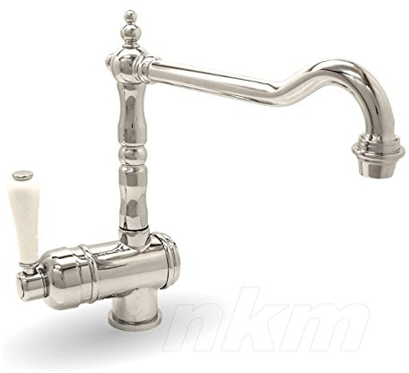 360° Schwenkbare Einhebelmischer Nostalgie Küchenarmatur Spültischarmatur Küchen Wasserhahn im Landhausstil Farbe: Chrom