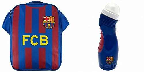 Pausen-Set, Motiv: FC Barcelona, Lunchtasche und Trinkflasche, verschiedene Designs STRIPE LUNCH BAG SET