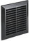 Griglia di ventilazione nera con zanzariera e telaio di montaggio 170 mm x 170 mm griglia di copertura per canalizzazione T40CZ