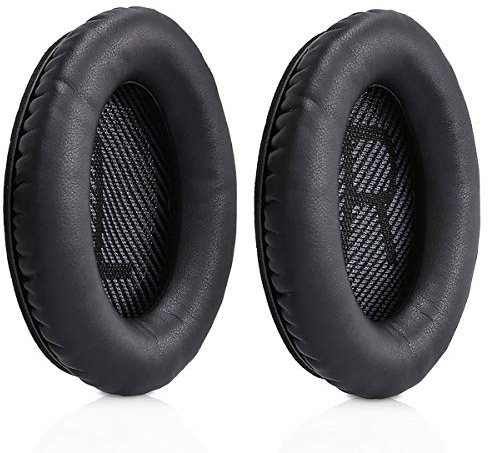 MMOBIEL Ersatz Ohrpolster für Bose Quiet Comfort QC35 / 35ii QC25 QC15 QC2 Ae2 Ae2i Ae2w SoundTrue AEII SoundLink AEII Kopfhörer Ohrpolster – Kopfhörer Ersatzpolster - Schwarz