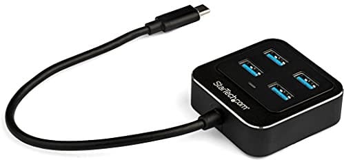 StarTech.com Hub USB 3.1 Type-C à 4 ports - USB 3.1 (10 Gbps) - Multiprise USB-C vers 4x USB-A - Auto-alimenté (HB31C4AB)