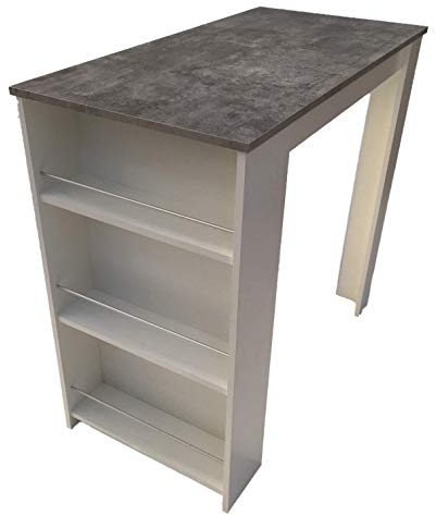 Möbel SD Bartisch Stehtisch Beton weiß 112 x 57x 107
