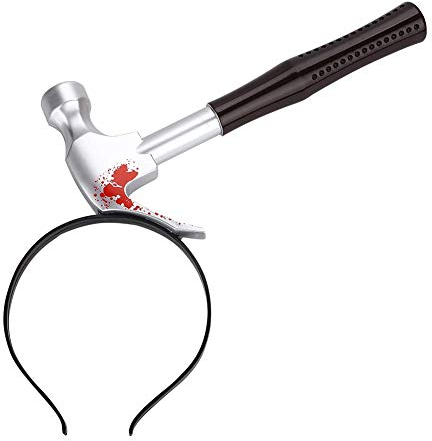 Lovelegis Cerchietto Capelli Martello insanguinato piccone Zombie Halloween Carnevale Horror Costume Idea Regalo Originale