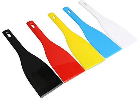 Mxfans 5 Pieces 285x77mm Plastic Spatulas Ink Scoop Screen Printing Shovel Width Spatula