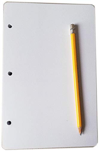 Nachfüllmine 200 Blatt - 3 Löcher - US Half Letter Size 5,5 x 8,5 Zoll 140 x 216 mm, dickes weißes Papier 120 g 3 Löcher
